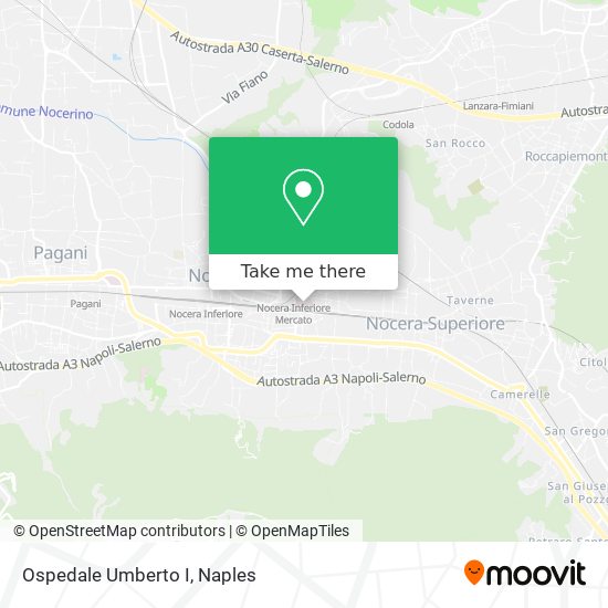 Ospedale Umberto I map