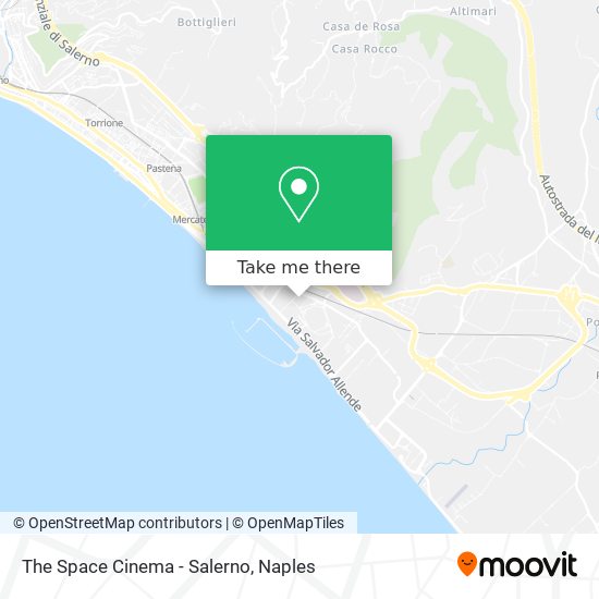 The Space Cinema - Salerno map