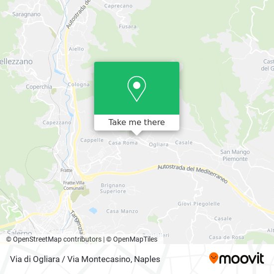 Via di Ogliara / Via Montecasino map