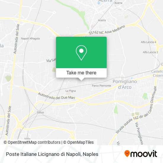 Poste Italiane Licignano di Napoli map