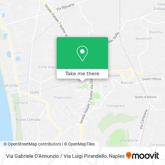 Via Gabriele D'Annunzio / Via Luigi Pirandello map