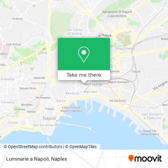 Luminarie a Napoli map