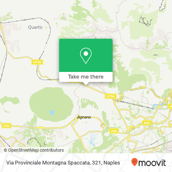 Via Provinciale Montagna Spaccata, 321 map