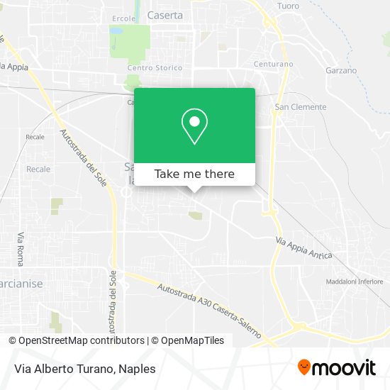 Via Alberto Turano map