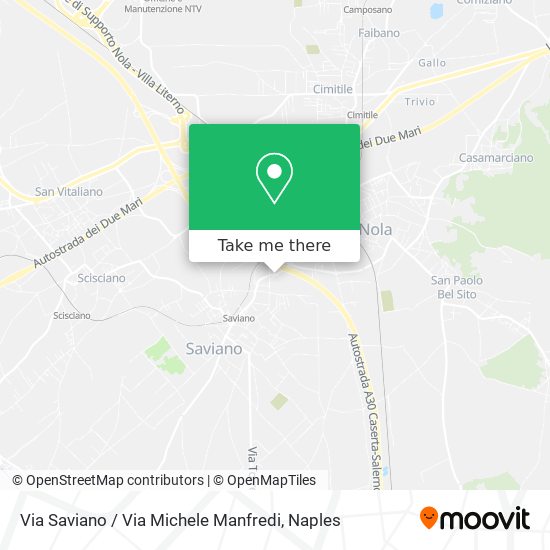 Via Saviano / Via Michele Manfredi map