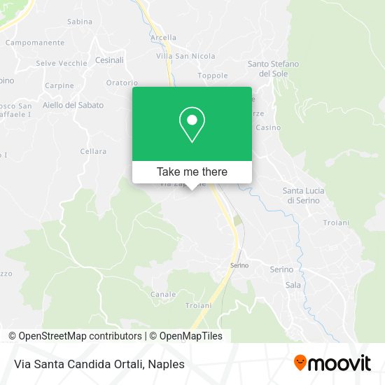 Via Santa Candida Ortali map
