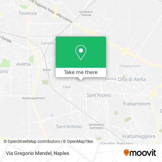 Via Gregorio Mendel map