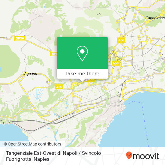 Tangenziale Est-Ovest di Napoli / Svincolo Fuorigrotta map