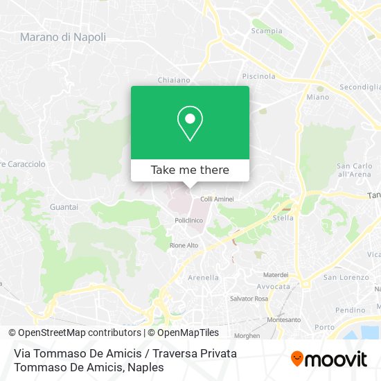 Via Tommaso De Amicis / Traversa Privata Tommaso De Amicis map