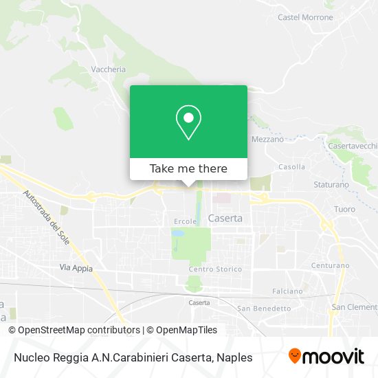 Nucleo Reggia A.N.Carabinieri Caserta map
