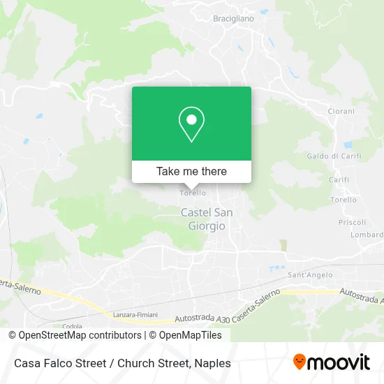 Casa Falco Street / Church Street map