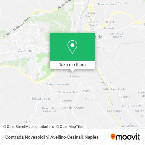 Contrada Novesoldi V. Avellino-Cesinali map