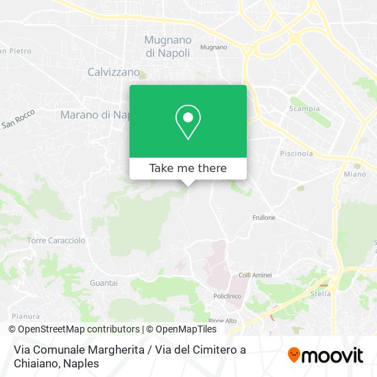 Via Comunale Margherita / Via del Cimitero a Chiaiano map
