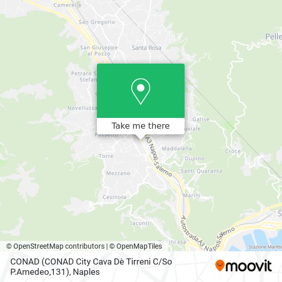 CONAD (CONAD City Cava Dè Tirreni C / So P.Amedeo,131) map