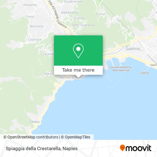 Spiaggia della Crestarella map