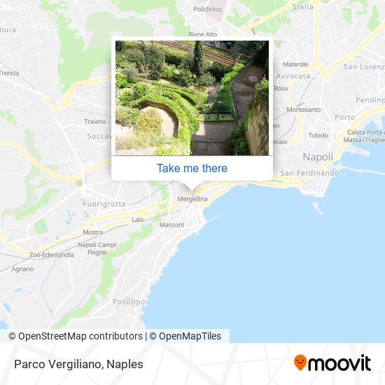 Parco Vergiliano map