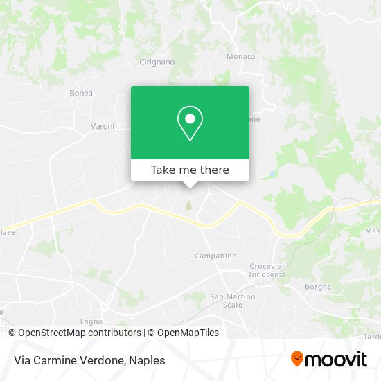 Via Carmine Verdone map