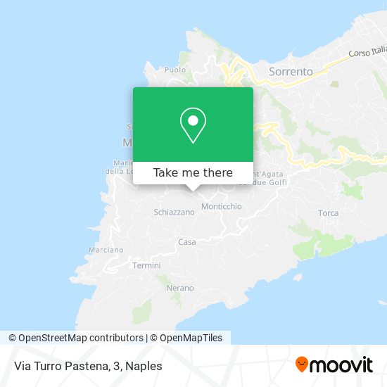 Via Turro Pastena, 3 map