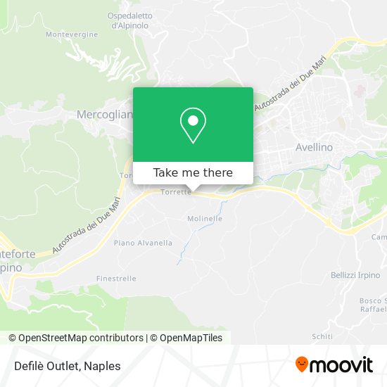 Defilè Outlet map