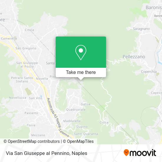 Via San Giuseppe al Pennino map