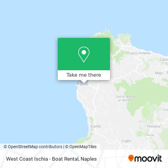 West Coast Ischia - Boat Rental map