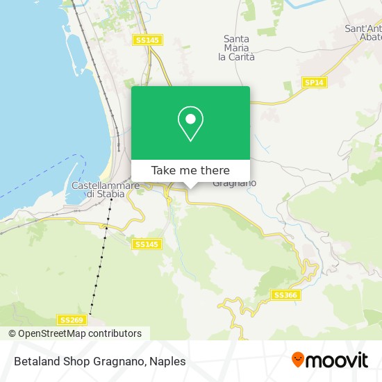 Betaland Shop Gragnano map