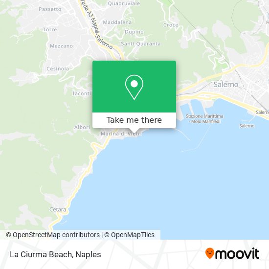 La Ciurma Beach map