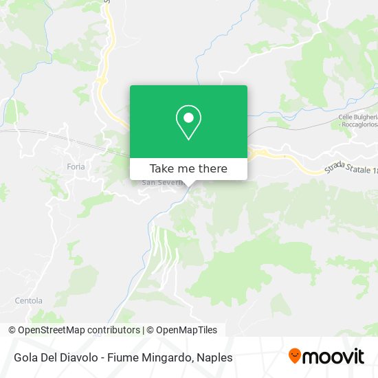 Gola Del Diavolo - Fiume Mingardo map