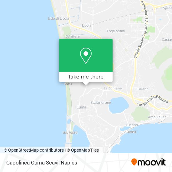 Capolinea Cuma Scavi map