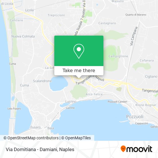 Via Domitiana - Damiani map