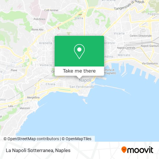 La Napoli Sotterranea map
