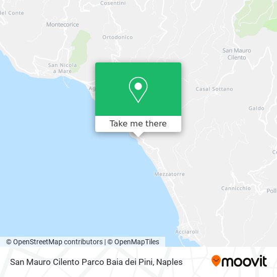 San Mauro Cilento Parco Baia dei Pini map
