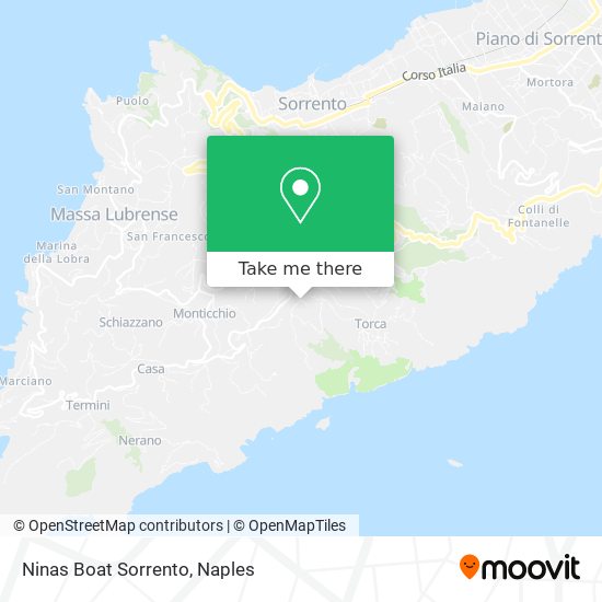 Ninas Boat Sorrento map
