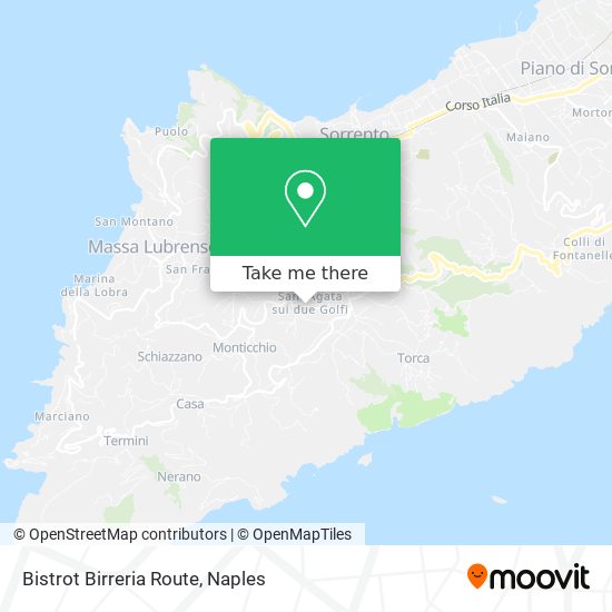 Bistrot Birreria Route map