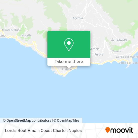 Lord's Boat Amalfi Coast Charter map