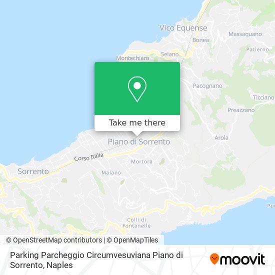 Parking Parcheggio Circumvesuviana Piano di Sorrento map