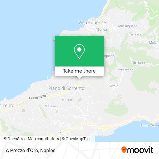 A Prezzo d'Oro map