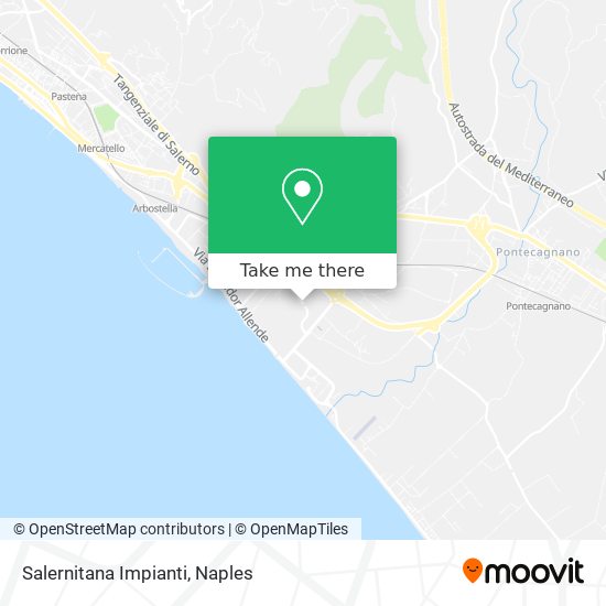 Salernitana Impianti map