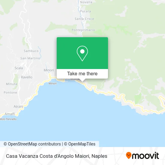 Casa Vacanza Costa d'Angolo Maiori map