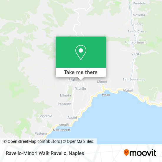 Ravello-Minori Walk Ravello map
