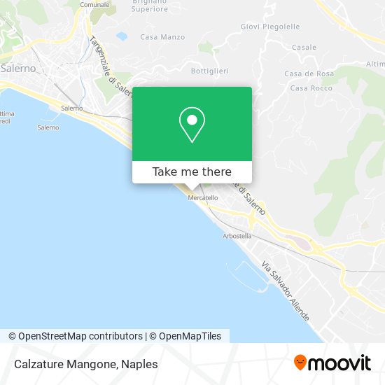 Calzature Mangone map