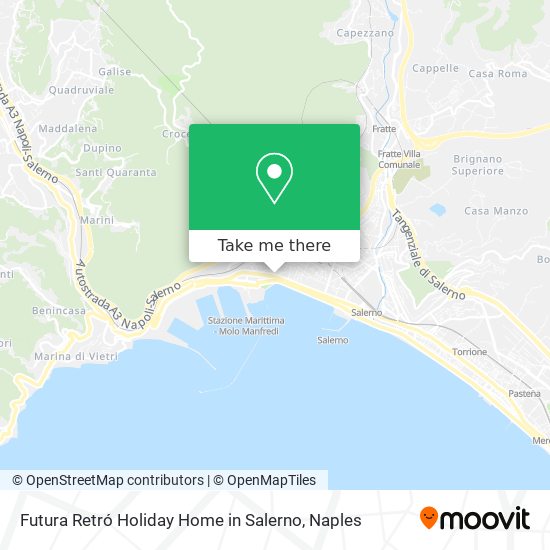 Futura Retró Holiday Home in Salerno map