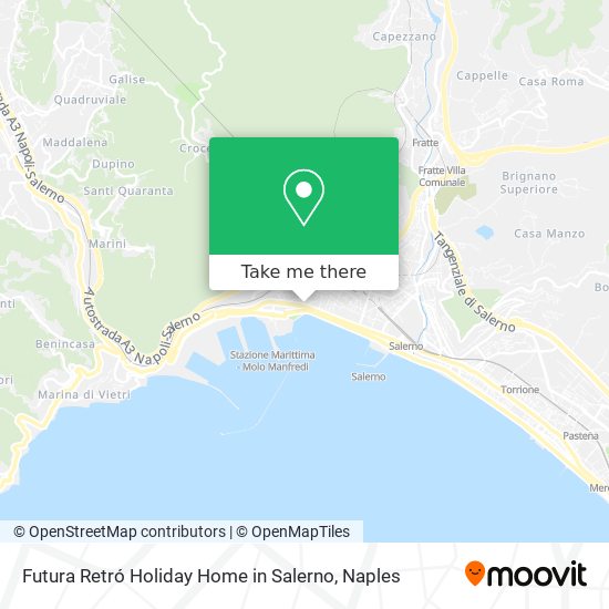 Futura Retró Holiday Home in Salerno map
