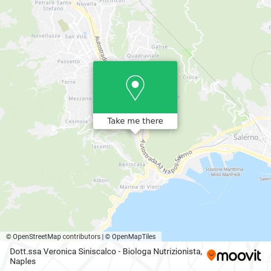 Dott.ssa Veronica Siniscalco - Biologa Nutrizionista map