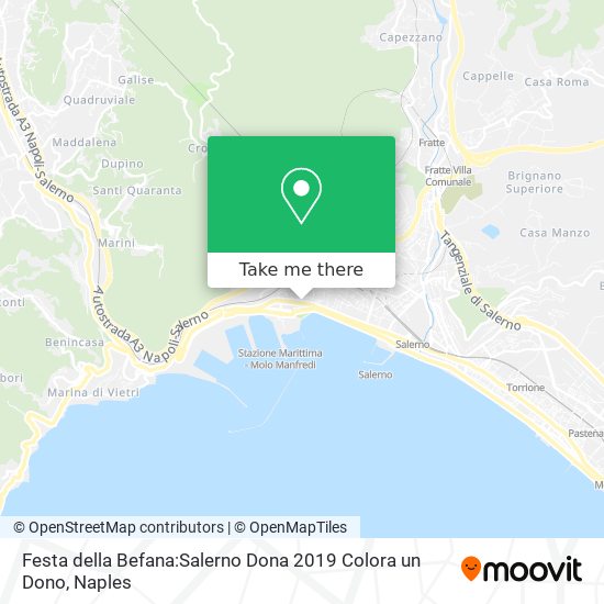 Festa della Befana:Salerno Dona 2019 Colora un Dono map