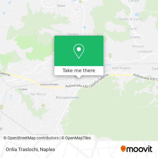 Orilia Traslochi map
