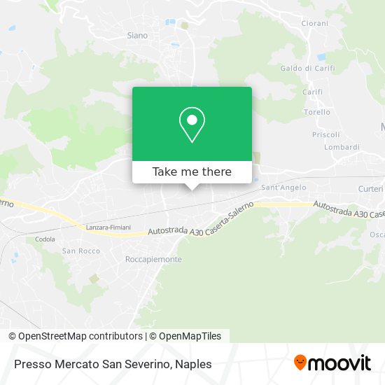 Presso Mercato San Severino map