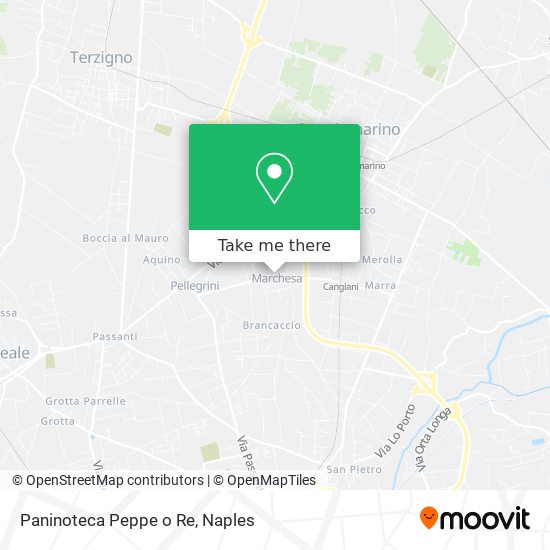 Paninoteca Peppe o Re map