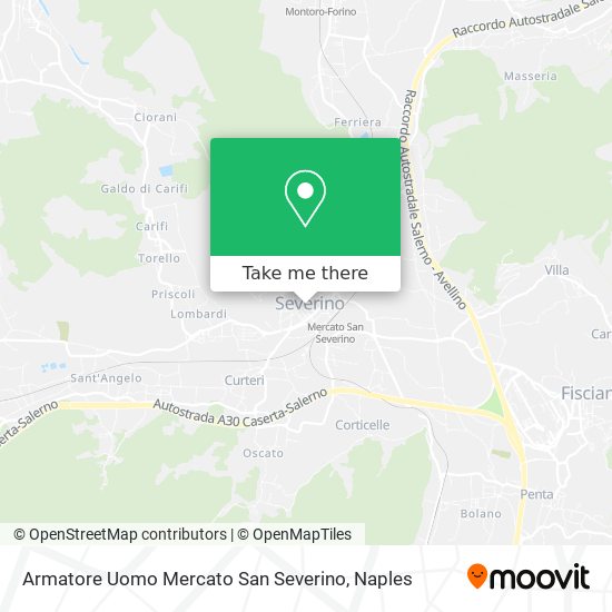 Armatore Uomo Mercato San Severino map