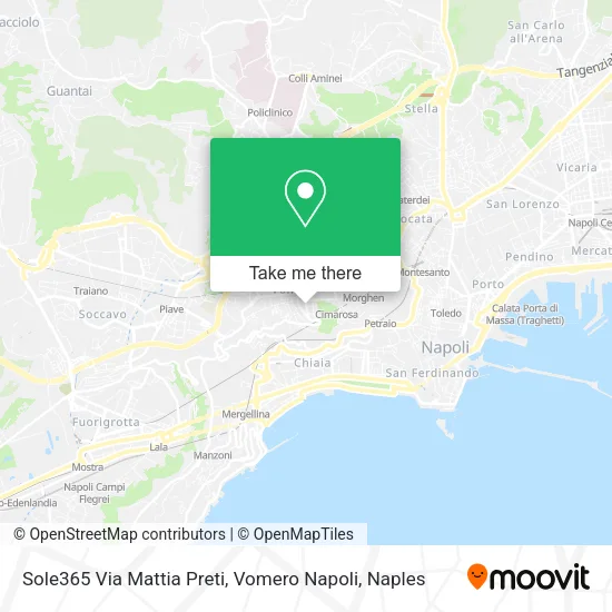 Sole365 Via Mattia Preti, Vomero Napoli map